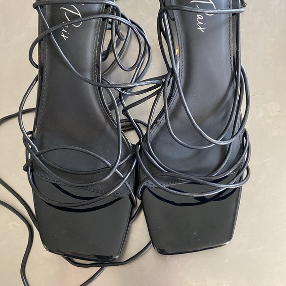 Wild Pair Eross Lace-Up strappy Dress Sandals heels Macy's women’s size 9.5 - Picture 7 of 10